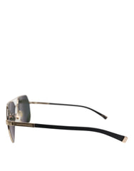 Dolce & Gabbana Black 18K Gold Plated Polarized Steel DG2133K Sunglasses