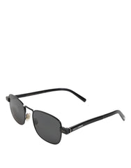 Dolce & Gabbana Black Metal Frame Square Lenses DG2222 Eyewear Sunglasses