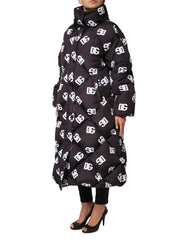 Dolce & Gabbana Black DG Mania Puffer Quilted Long Coat Jacket
