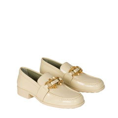 Bottega Veneta White Calfskin Slip-On Loafers