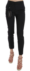 Dolce & Gabbana Polka Dot Slim Capri Trousers Tapered Pants