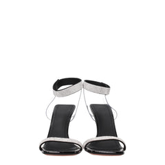Amina Muaddi Black Crystals Stiletto Heels Sandals