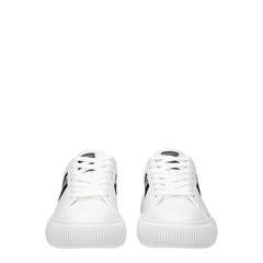 Versace White Leather Low Tops