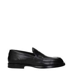 Dolce & Gabbana Black Leather Slip-On Loafers