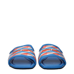 Jimmy Choo Light Blue Fabric Slippers Sandals