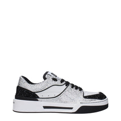 Dolce & Gabbana White Leather Low Top Sneakers