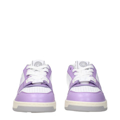 Versace White Leather Low Tops