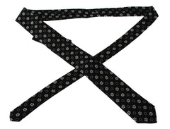 Dolce & Gabbana Black 100% Silk Floral Print Print Classic Tie