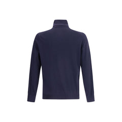 Brunello Cucinelli Blue Fleece Wool Turtleneck