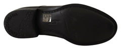 Dolce & Gabbana Black Lace Up Leather Men Formal Derby Shoes