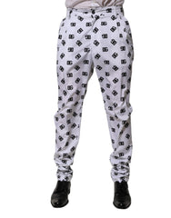 Dolce & Gabbana White Logo Cotton Skinny Denim Trouser Pants
