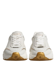 Dolce & Gabbana White Gold Daymaster Low Top Sneakers Shoes