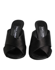 Dolce & Gabbana Black Keira Baroque High Heel Sandals Shoes