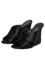 Dolce & Gabbana Black Keira Baroque High Heel Sandals Shoes