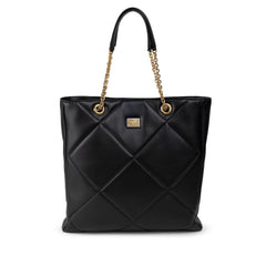 Dolce & Gabbana Black Leather Tote Bag