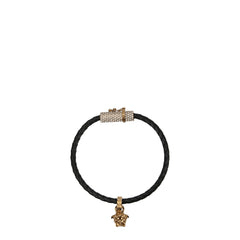 Versace Black Leather Bracelets