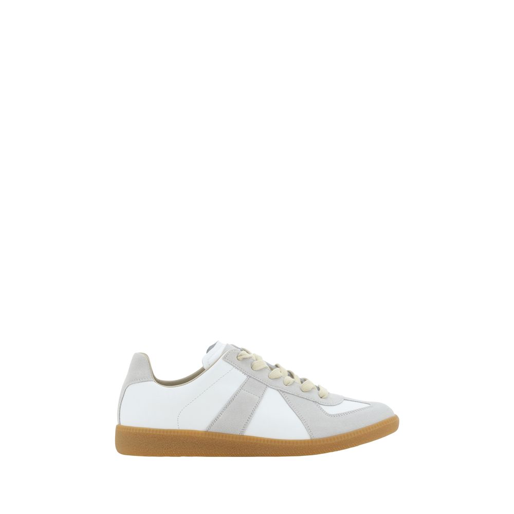 Maison Margiela White Calf Leather Bos Taurus Low Top Sneakers
