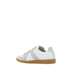 Maison Margiela White Calf Leather Bos Taurus Low Top Sneakers