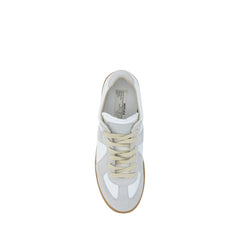 Maison Margiela White Calf Leather Bos Taurus Low Top Sneakers