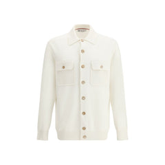 Brunello Cucinelli White Cashmere Cardigan