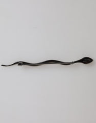 Dolce & Gabbana Black Brass Crystal Spilla Serpente Mens Brooch Pin