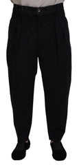 Dolce & Gabbana Black Cotton Stretch Loose Denim Trouser Jeans