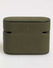Dolce & Gabbana Army Green Rubber Logo Embossed Accessory  Airpods Case
