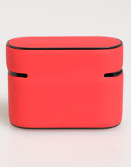 Dolce & Gabbana Red PVC DG Logo Embossed Men Flip Holder  Airpods Case