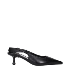 Jimmy Choo Black Leather Flat Sandals