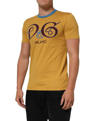 Dolce & Gabbana Yellow Logo Crew Neck Short Sleeves T-shirt