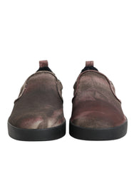 Dolce & Gabbana Multicolor Cotton Low Top Slip On Men Sneakers Shoes