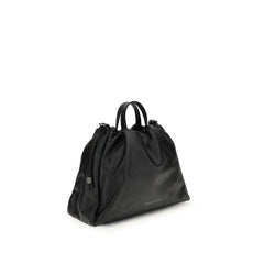 Brunello Cucinelli Black Calf Leather Bos Taurus Shoulder Bag