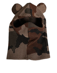 Dolce & Gabbana Multicolor Camouflage Balaclava Mask Men Cap One Size Hat