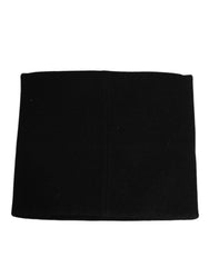 Dolce & Gabbana Black D&G Logo Cashmere Knitted Men One Size Scarf