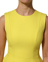 Dolce & Gabbana Yellow A-line Sheath Sleeveless Mini Dress