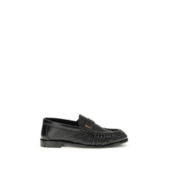 Saint Laurent Black Lamb Ovis Aries Aries Slip-On Loafers