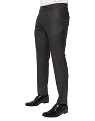 Dolce & Gabbana Black Polyester Mid Waist Dress Trouser Pants