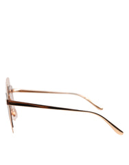 Dolce & Gabbana DG2224 Sand Rose Gold Cat Eye Irregular Frame Sunglasses