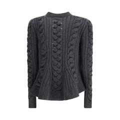 Alexander McQueen Gray Wool Cardigan