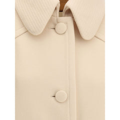 Valentino Beige Fleece Wool Coat