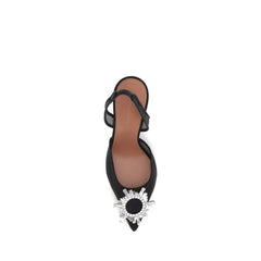 Amina Muaddi Black Polyester High Heel Pumps