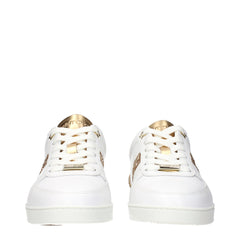 Jimmy Choo White Leather Low Top Sneakers