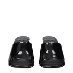 Jimmy Choo Black Leather Platform Sandals