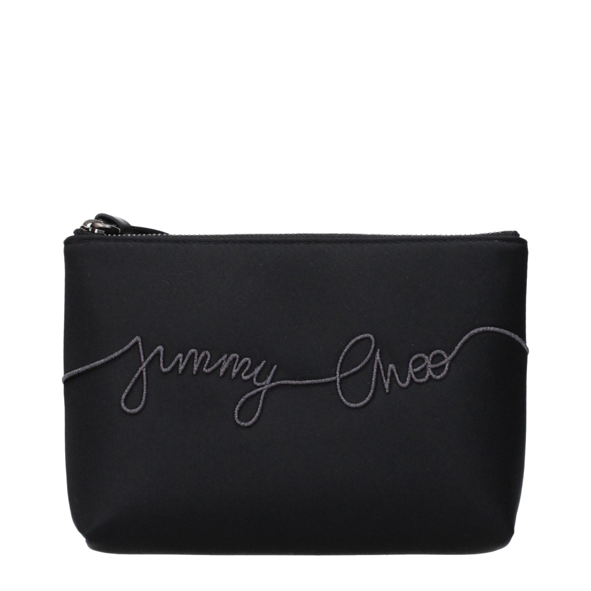 Jimmy Choo Black Satin Clutch Bag