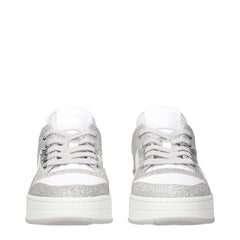 Jimmy Choo White Leather Low Top Sneakers