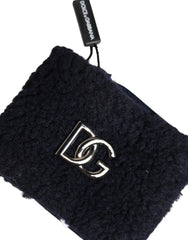 Dolce & Gabbana Black Polyester Logo Plaque Men One Size Wristband