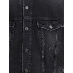 Balenciaga Black Cotton Denim Jacket