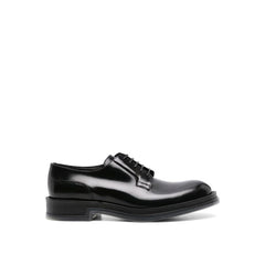 Alexander McQueen Black Calfskin Oxfords And Derbies