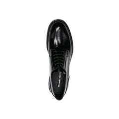 Alexander McQueen Black Calfskin Oxfords And Derbies