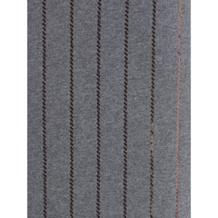 Brunello Cucinelli Gray Polyester Midi Skirt